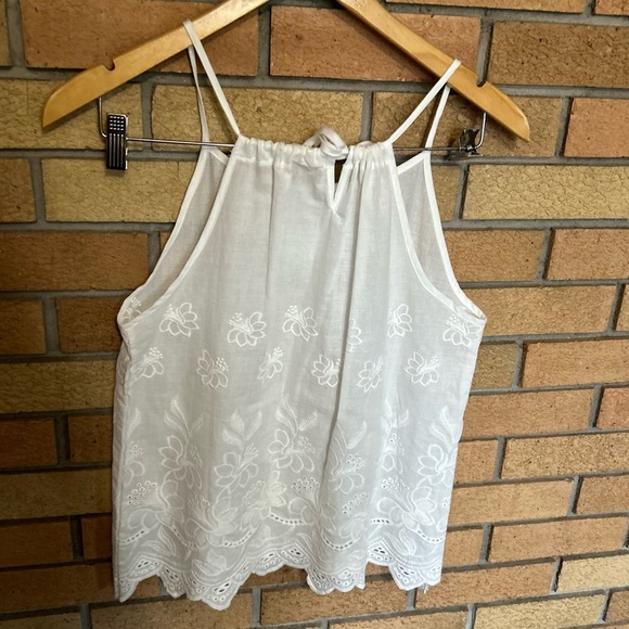 NWT Blush BJ Boutique White Lace Embroidered Eyelet Floral Halter Top Size Small - Picture 5 of 8